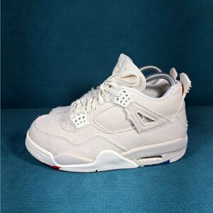 Size 6.5 - Women’s Nike Air Jordan 4 Retro Blank Canvas shoes